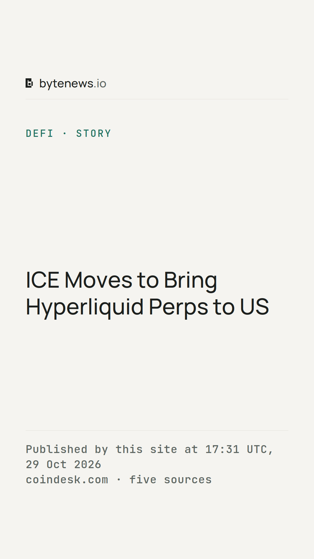 ICE Takes Stake in Trade[XYZ] to Launch US-Regulated Hyperliquid ...